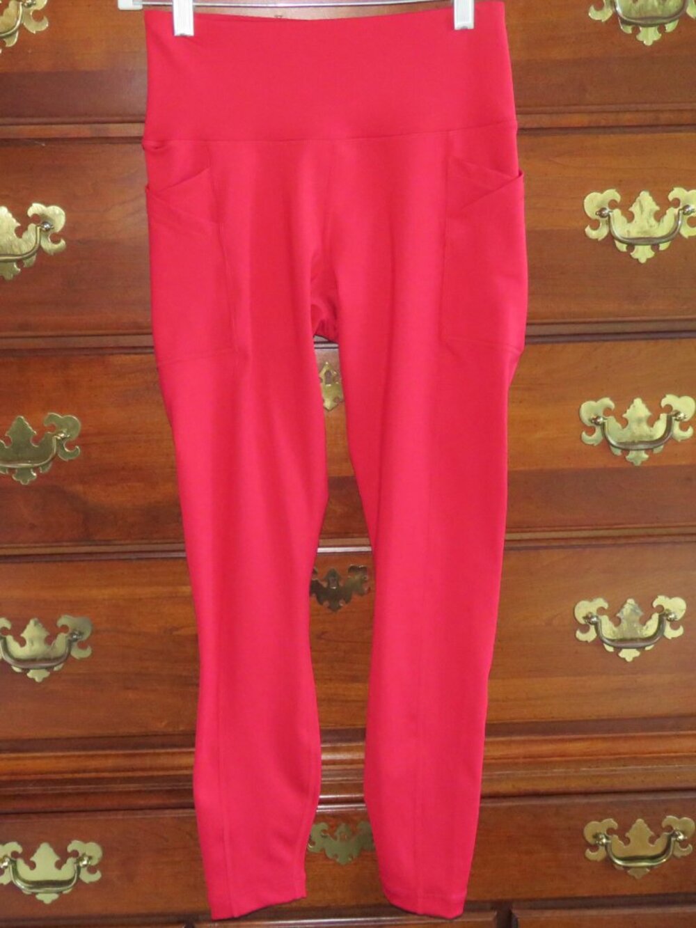 XX VINA Sz Small Parker Side Pocket Ankle Leggings - Bright Red